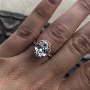 14k Rose Gold engagement ring *** Ship out nxt day